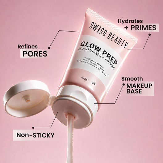 Swiss Beauty Glow Prep Moisturiser + Primer
Hydrates
Lightweight
Long-Lasting view 5