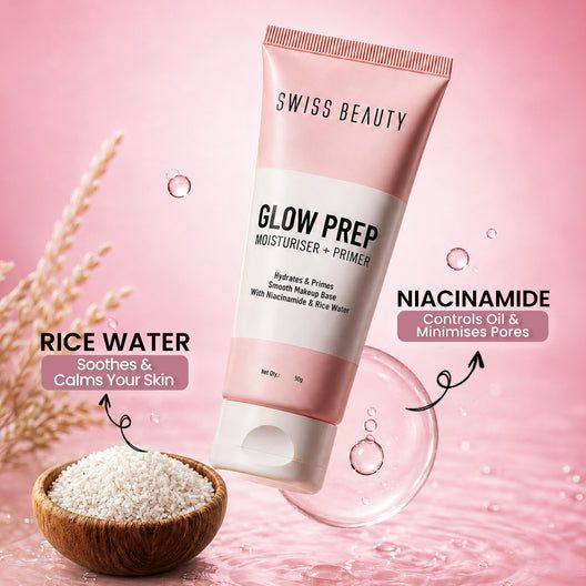 Swiss Beauty Glow Prep Moisturiser + Primer
Hydrates
Lightweight
Long-Lasting view 4