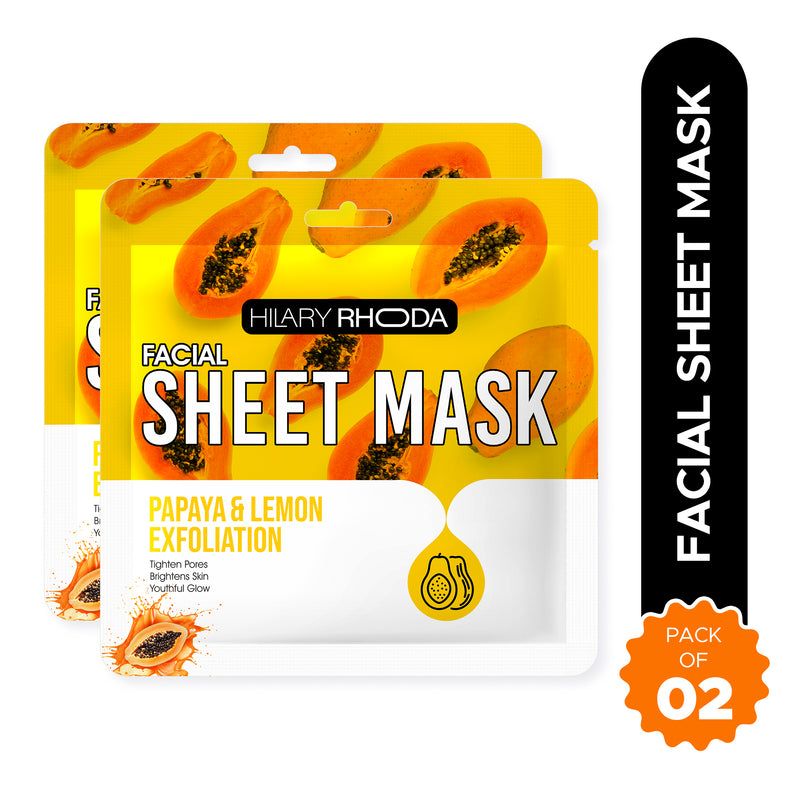 Hillary Rhoda Facial Sheet Mask Papaya &lemon view 2