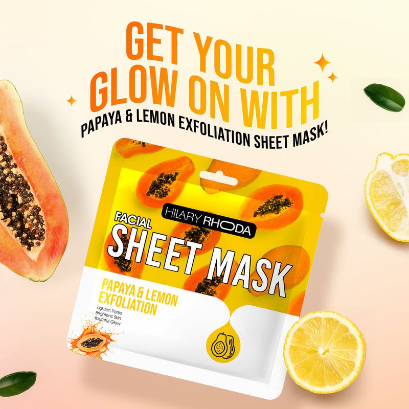 Hillary Rhoda Facial Sheet Mask Papaya &lemon view 3