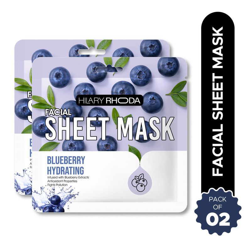 Hillary Rhoda Facial Sheet Mask Blueberry Hydarting view 2