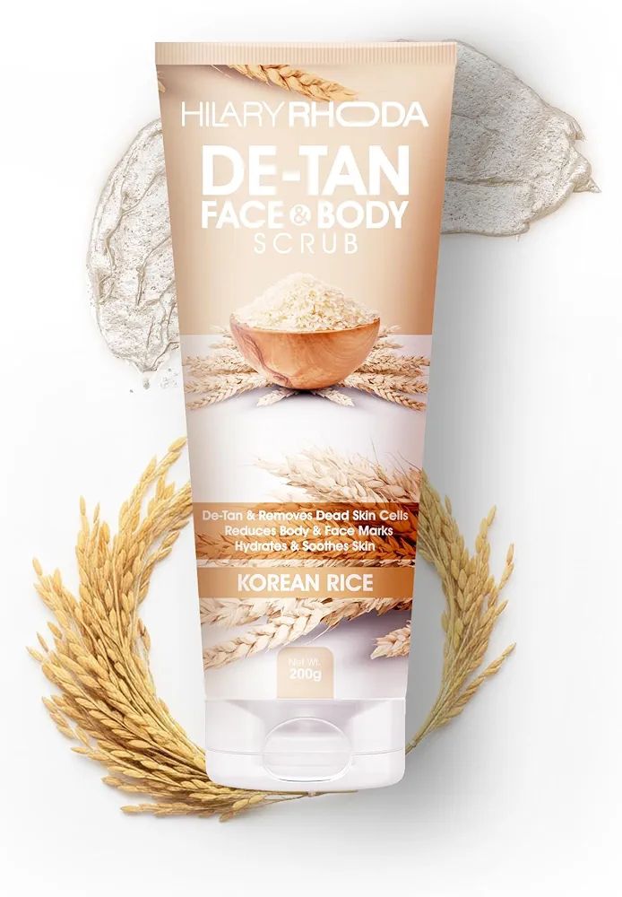 Hilary Rhoda De-Tan Face & Body Scrub | De-Tan, Exfoliate & Dead Skin Removal | Face & Body Scrub | Rice Water | Removes Blackheads & Whiteheads | Encourages Healthy Skin -  (Korean Rice - Shade 02) view 6