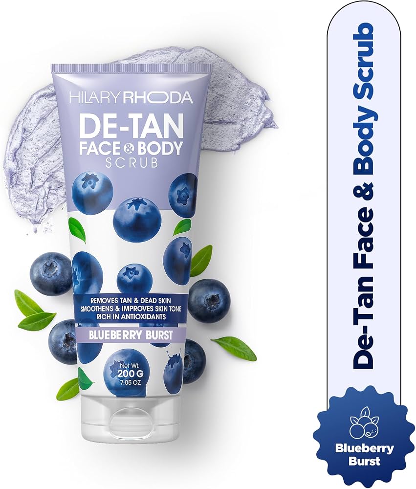 Hilary Rhoda De-Tan Face & Body Scrub | De-Tan, Exfoliate & Dead Skin Removal | Face & Body Scrub | Blueberry Extract | Removes Blackheads & Whiteheads | Encourages Healthy Skin -  (Blueberry Burst - Shade 01) view 2