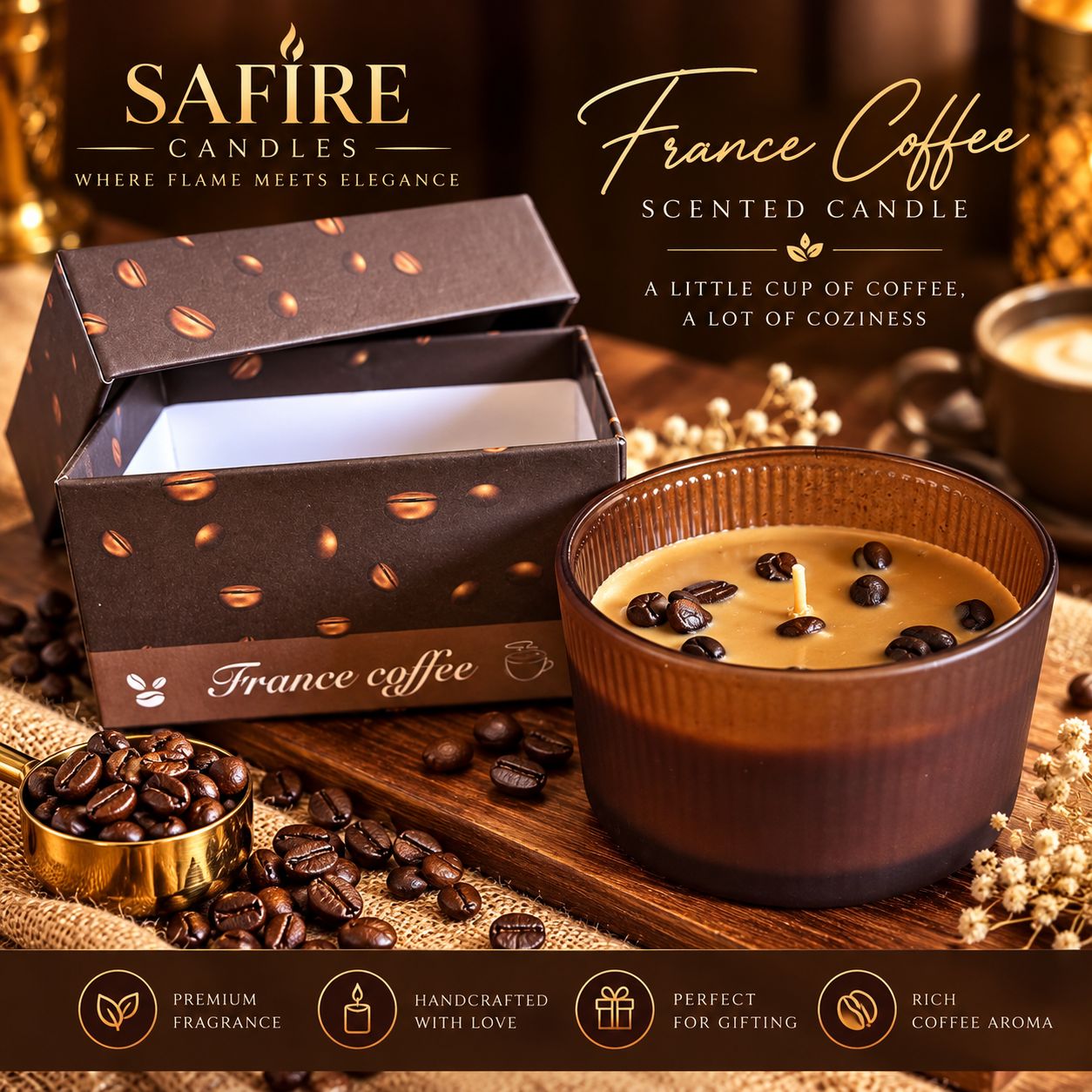 Safire Candles - France Caffè view 2