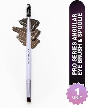 Hilary Rhoda Pro Series Angular Eye Brush with Spoolie | Double Angled Eye Brow Brushes | Synthetic Brushes & Bristles | Multi-Purpose Brush | Makeup Brushes for Women view 2