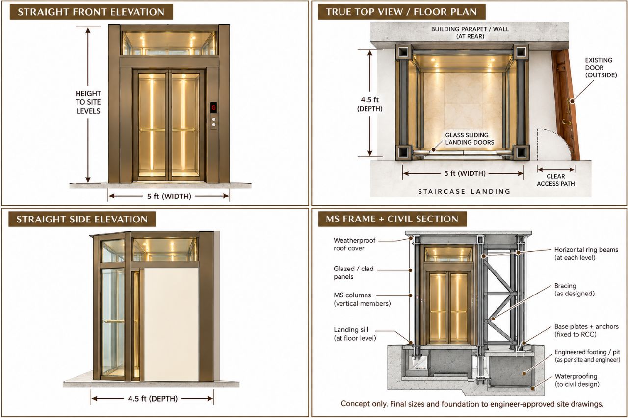 Luxury Glass Lift