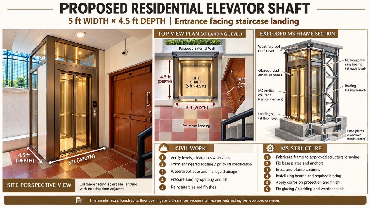 Proposed Residential Elevator Shaft