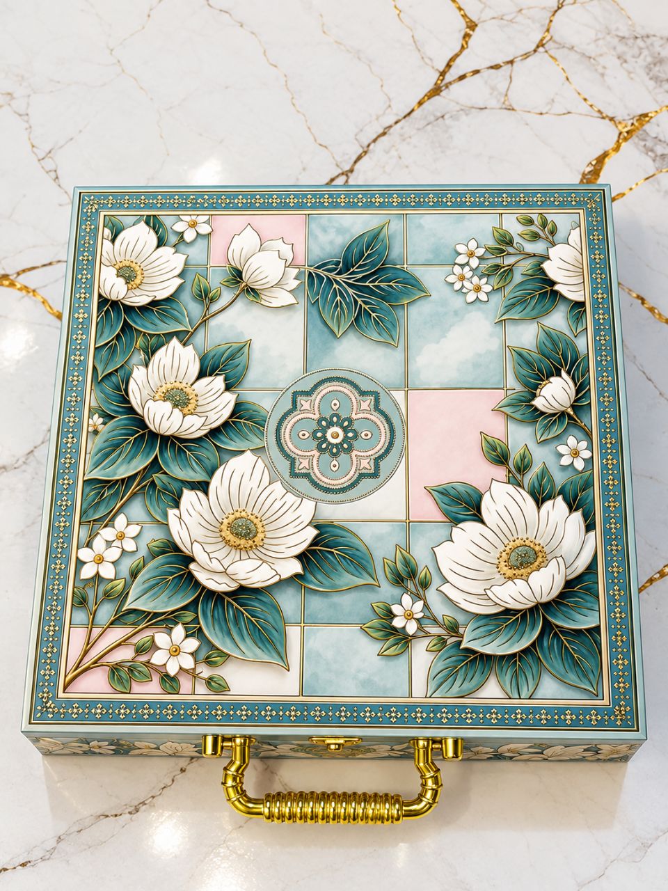 Handcrafted Floral Jewelry Box view 2