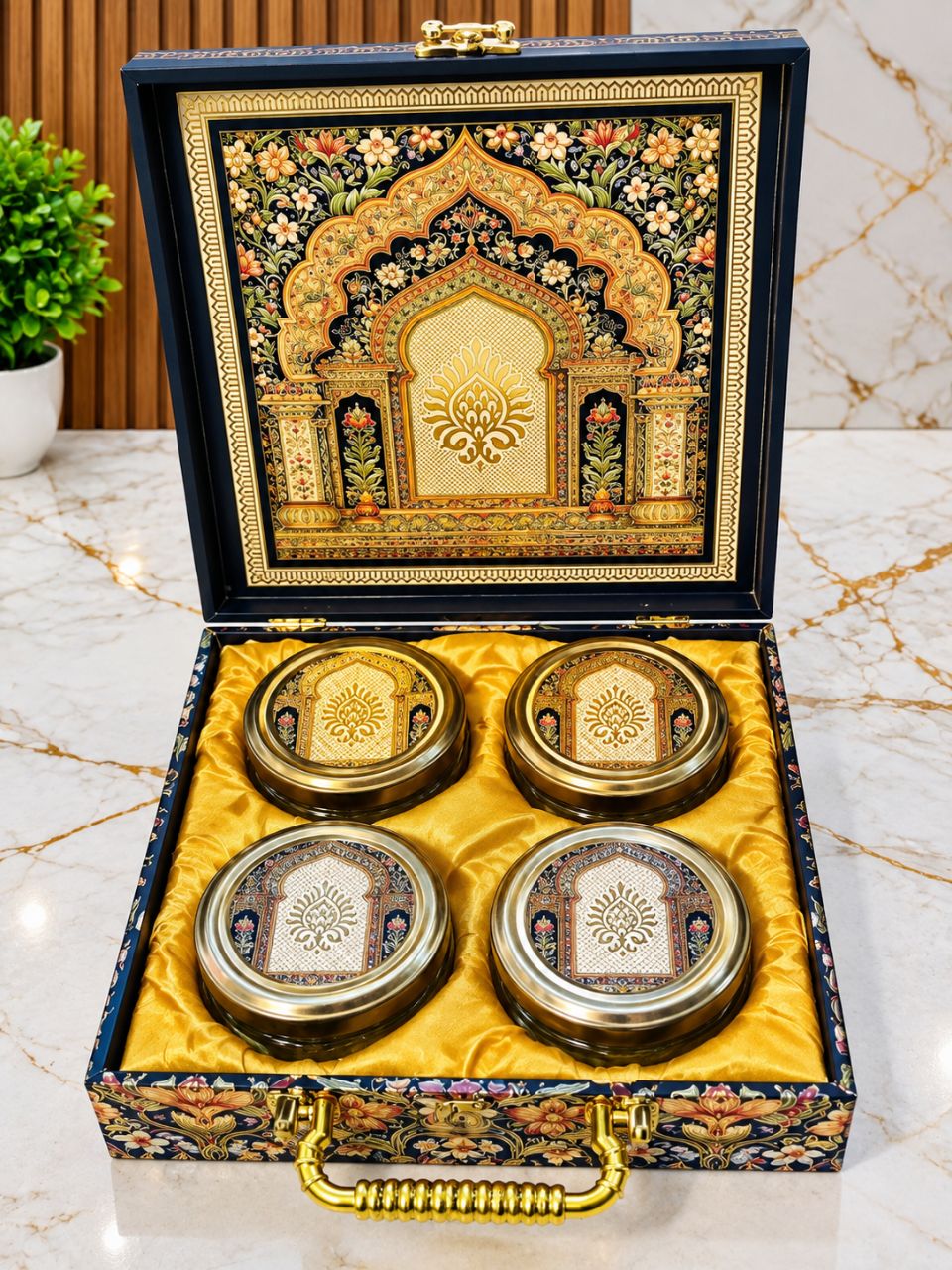 Traditional Decorative Storage Box with Canisters view 2