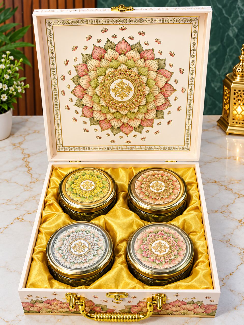 Decorative Gift Box with Four Jars view 2