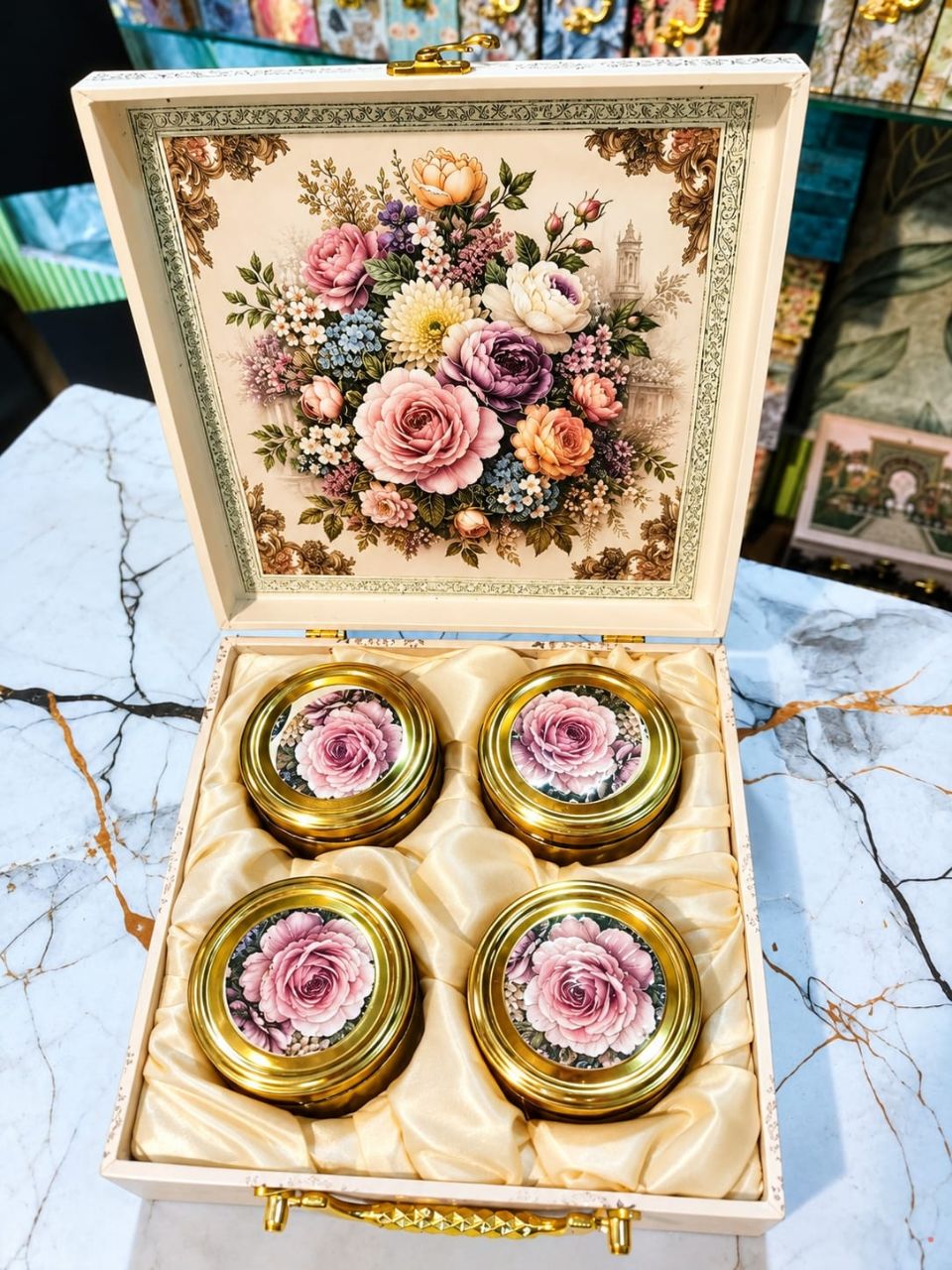 Decorative Floral Storage Containers view 2