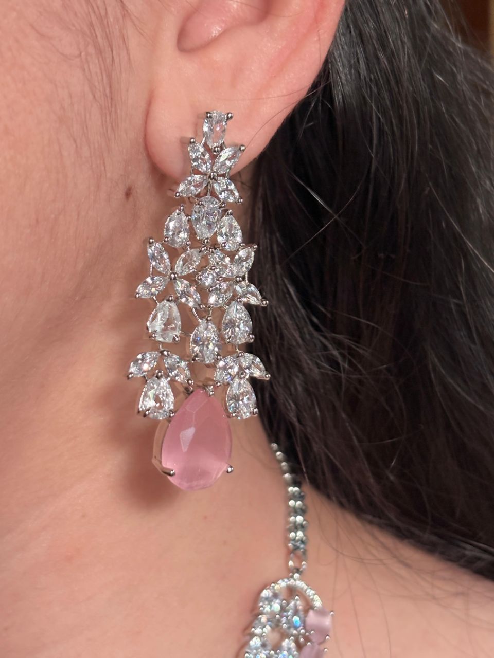 AD Pink Necklace Set view 2