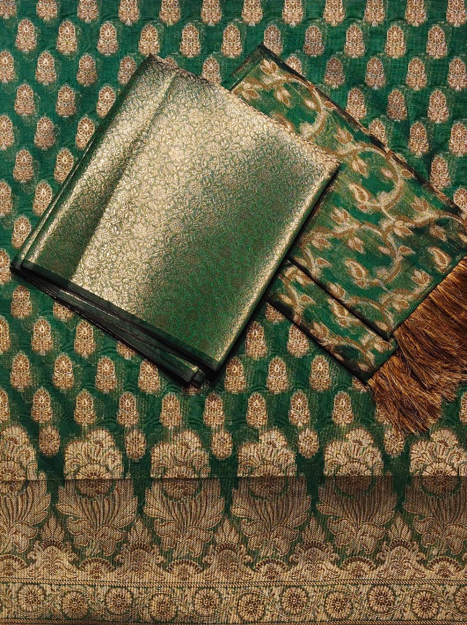 Green Banarasi Silk Saree
