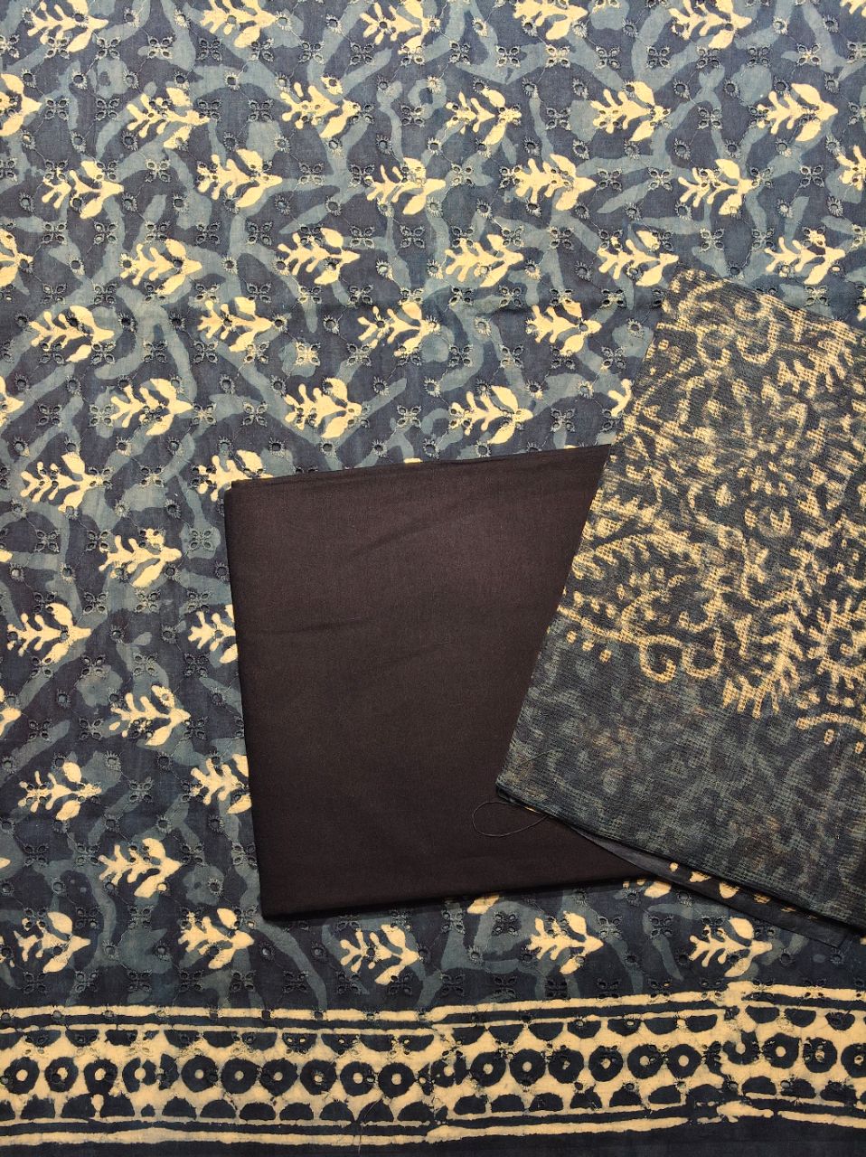 Blue Floral Cotton Fabric