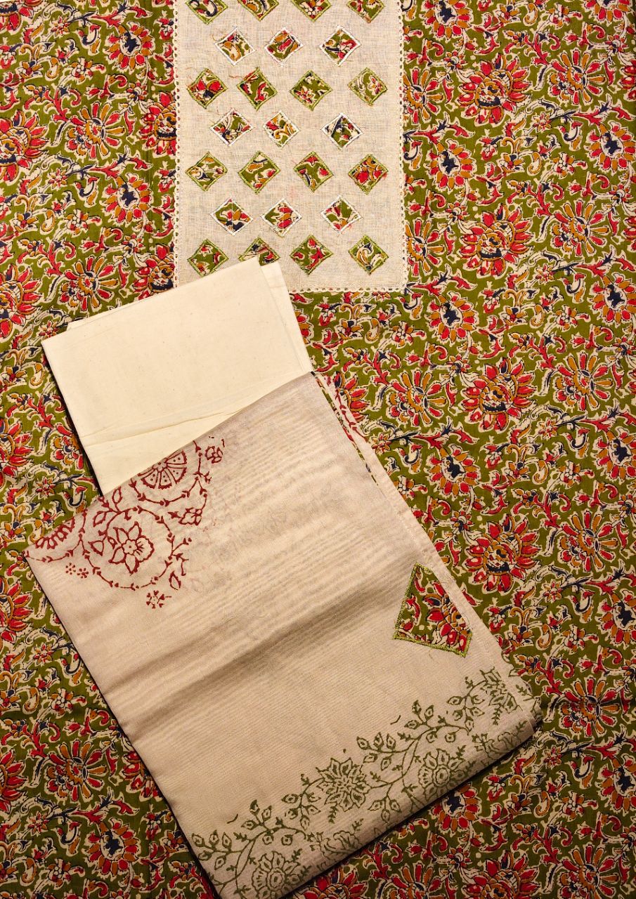 Floral Chanderi Fabric