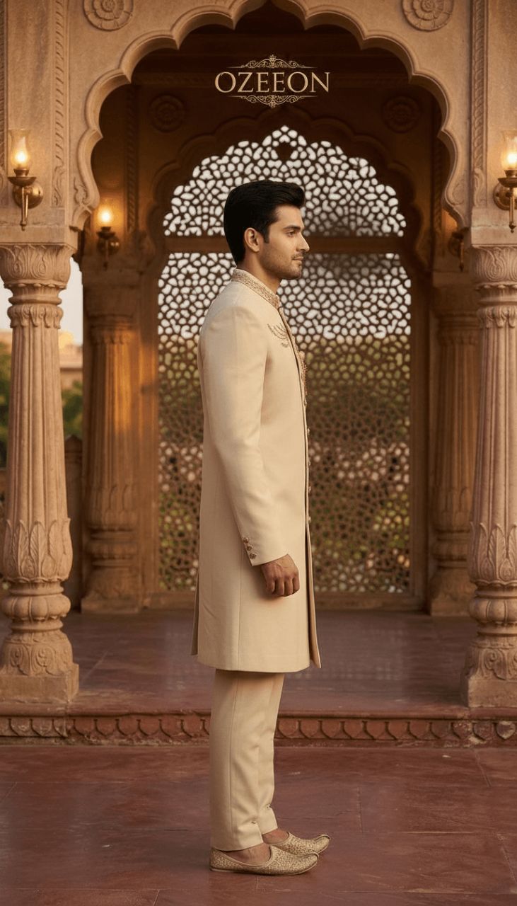 Embroidered Sherwani view 2