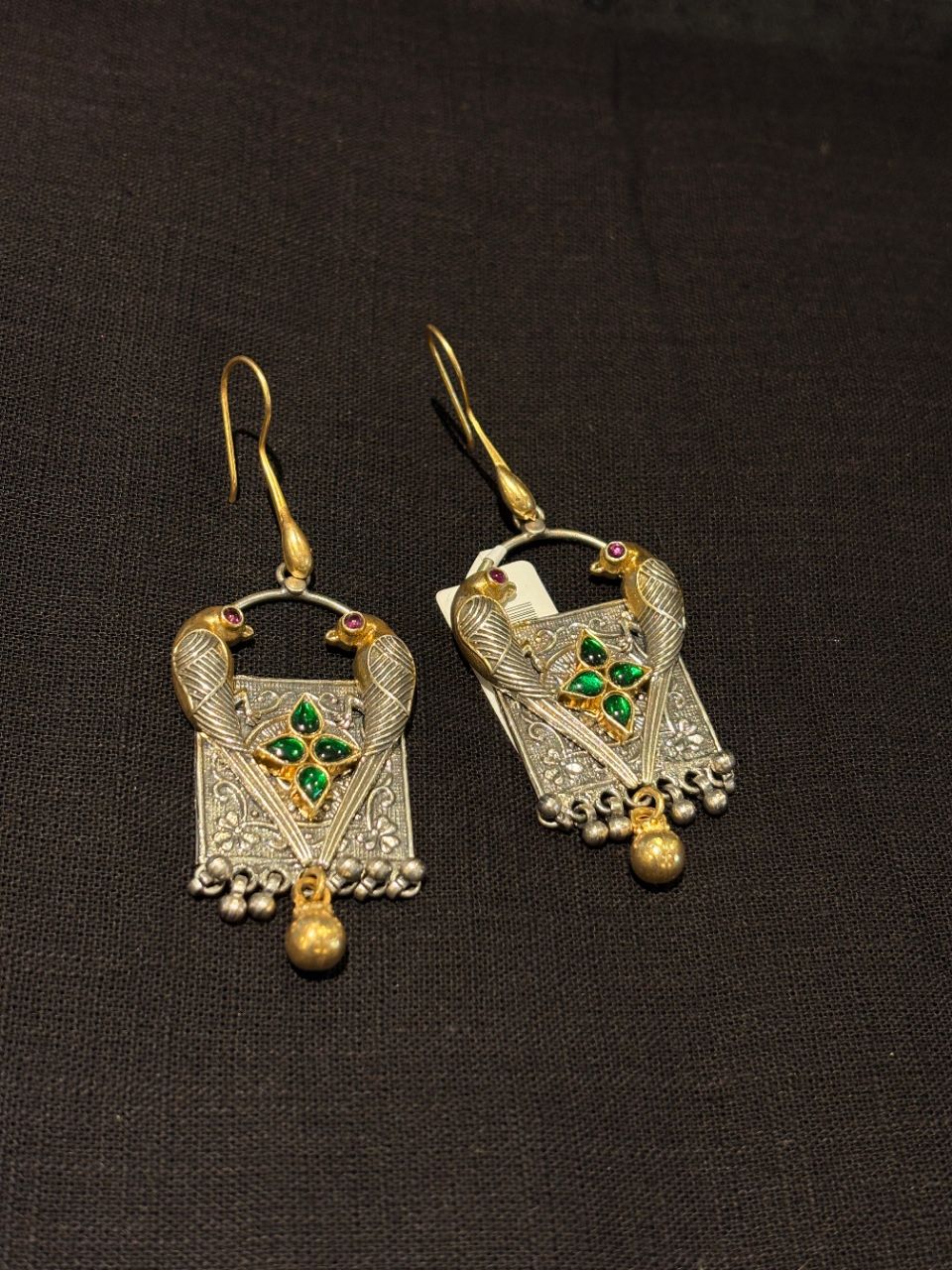 925 Silver Parrot Earrings view 2