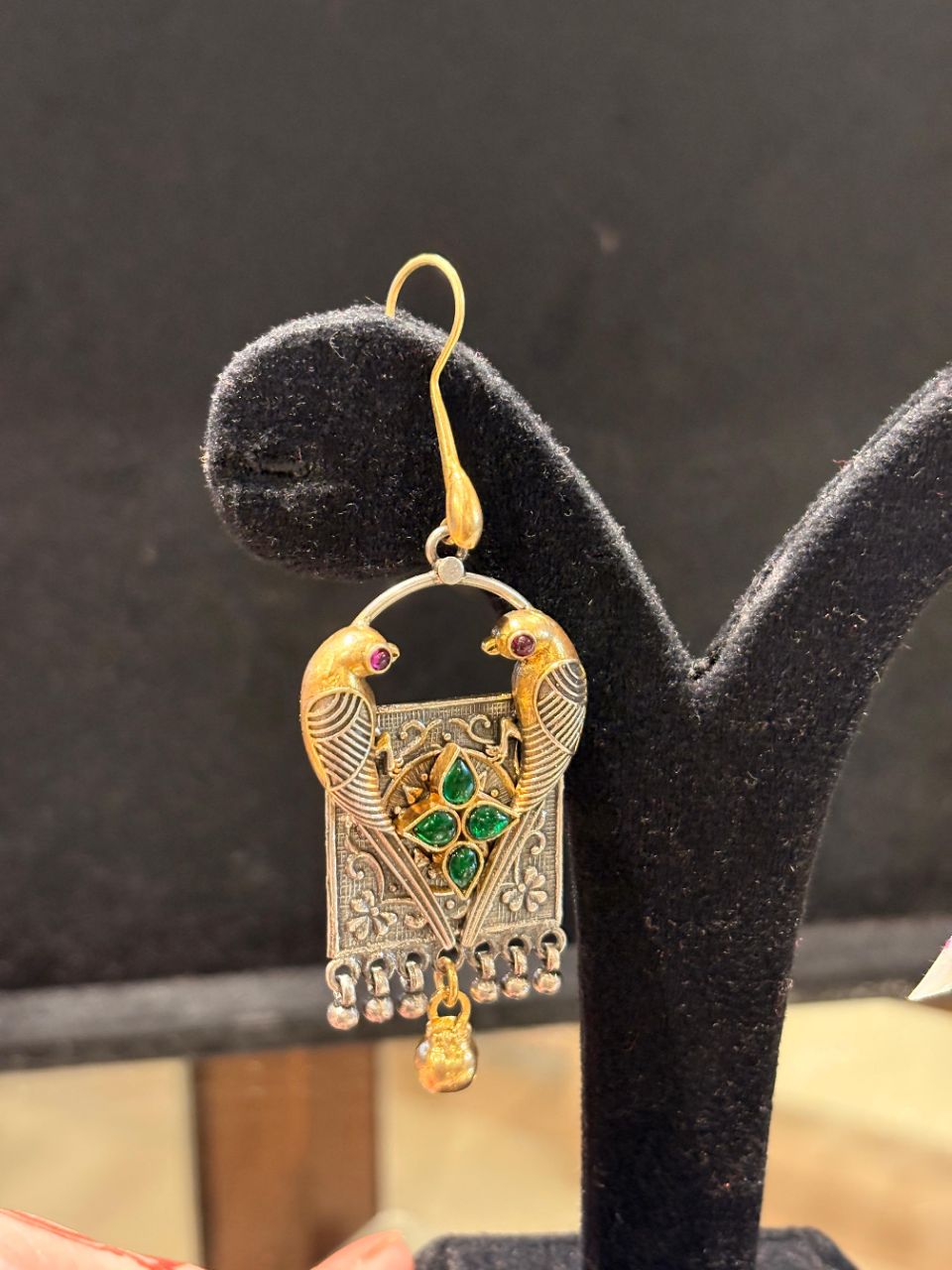925 Silver Parrot Earrings view 3