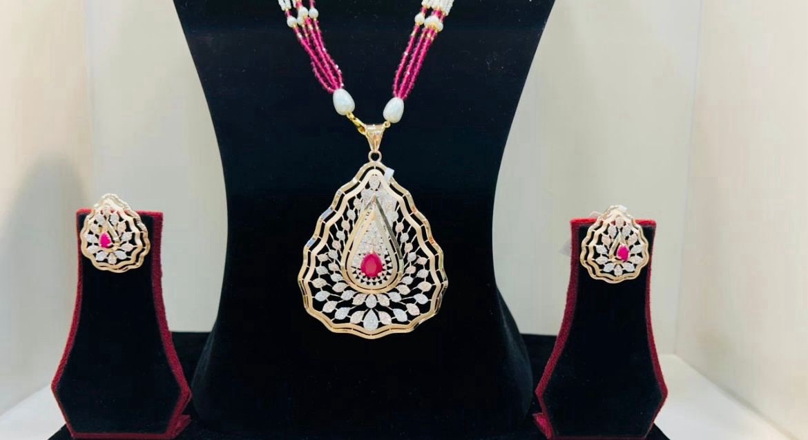 Rose-Gold Pendant Set view 2
