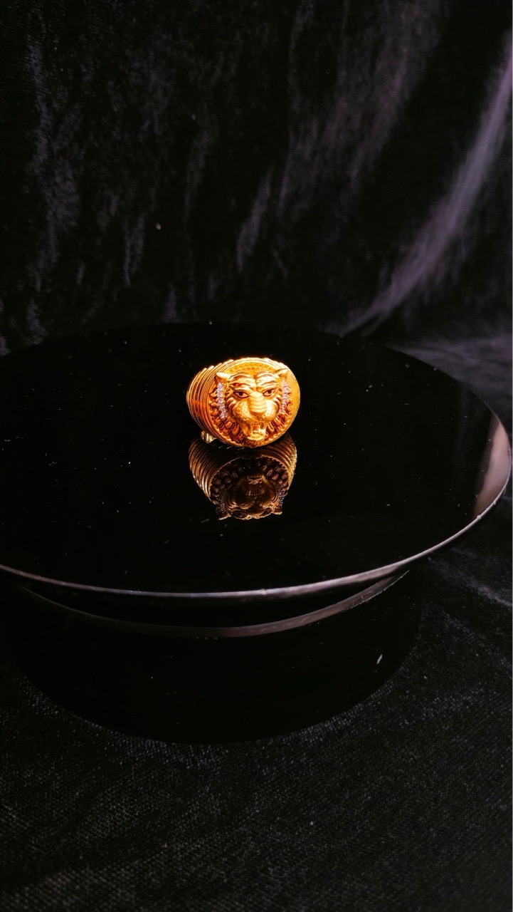 Gold Lion Ring view 2