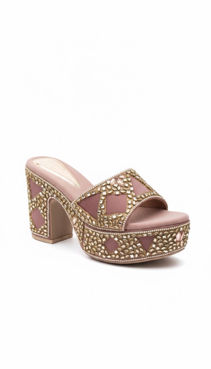 Embellished Ethnic Slipper view 2