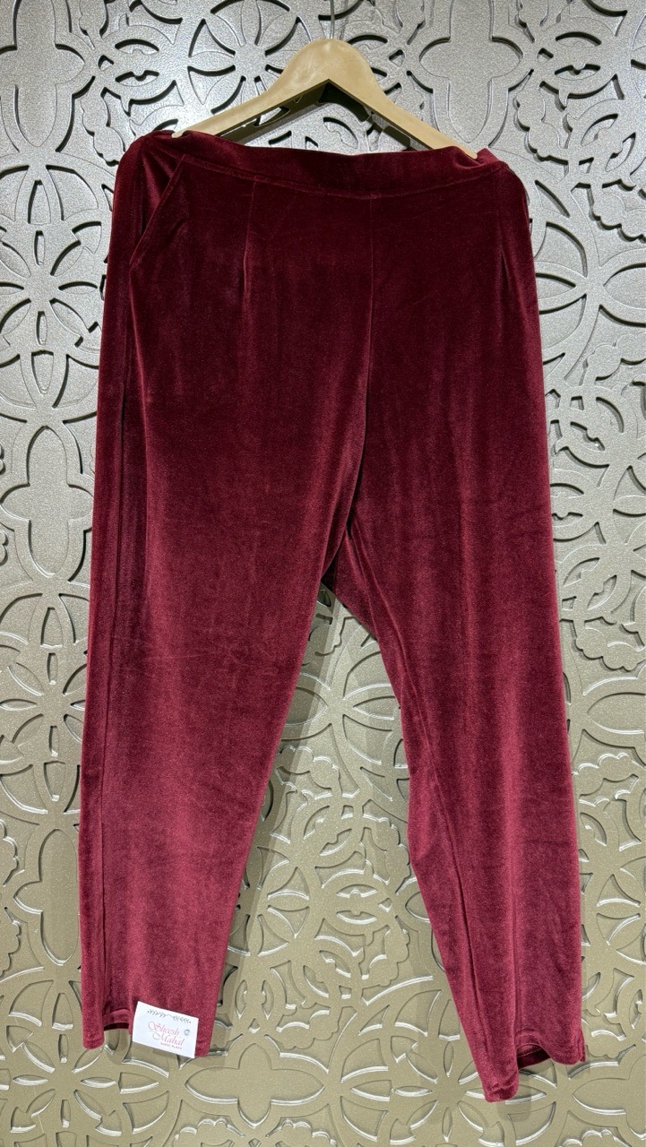 Embroidered Velvet Suit Set view 2