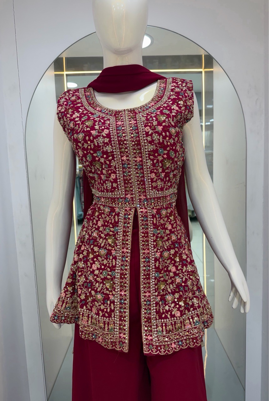 Rani Pink Indo Western view 4