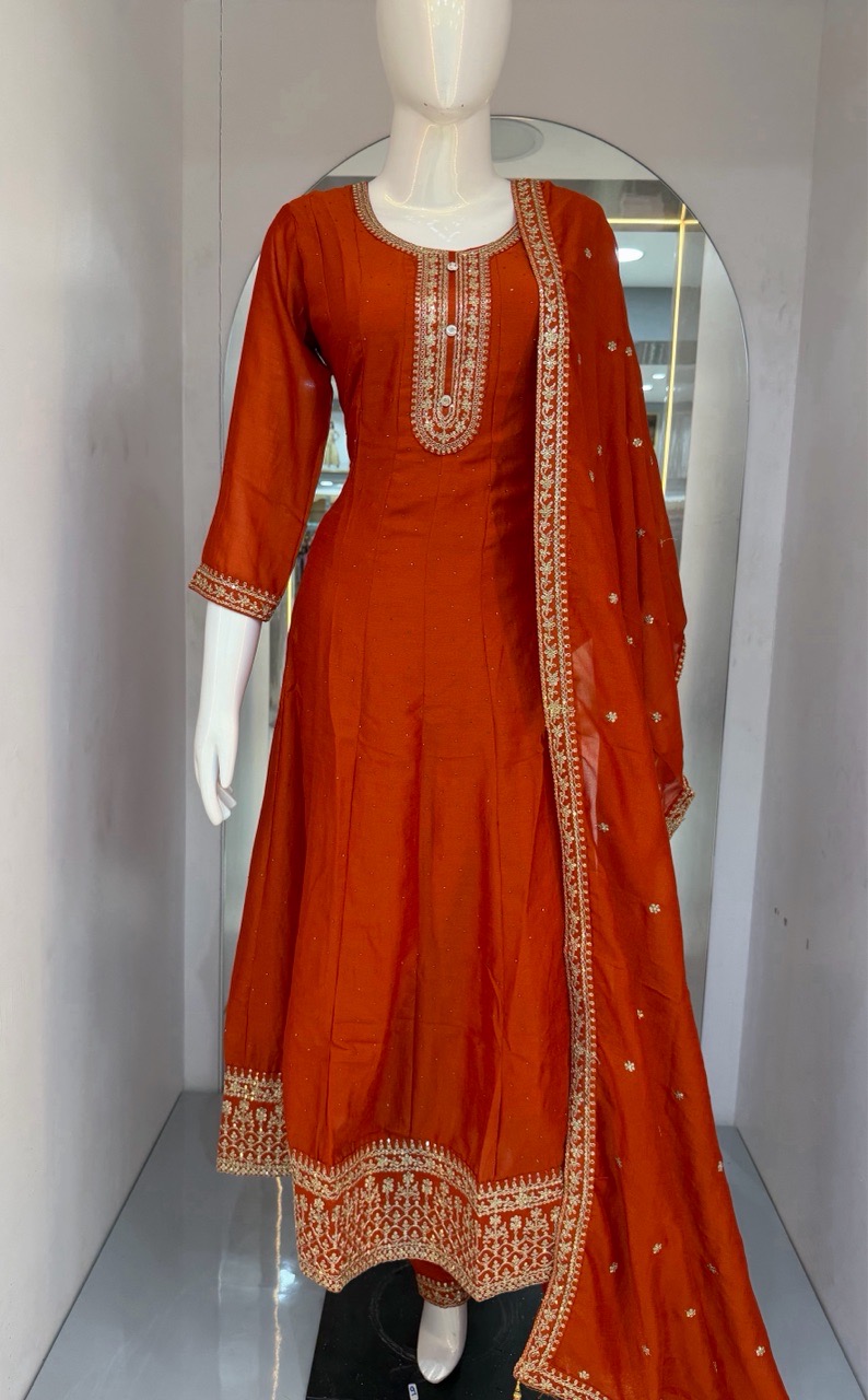 Embroidered Anarkali Dress view 5