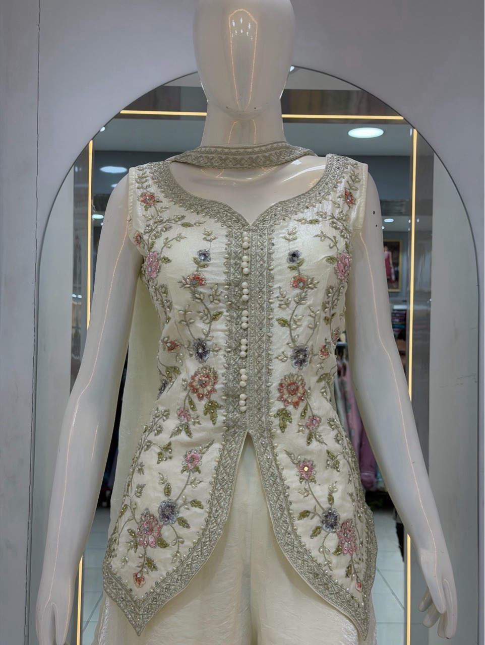 Fendiy White Indo Western view 5