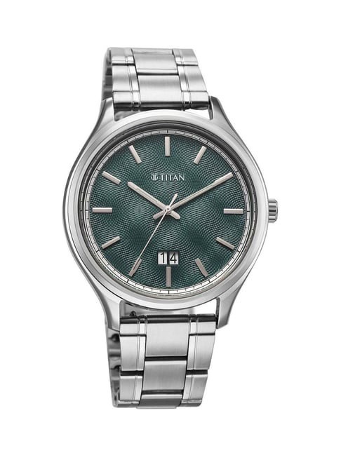 Titan Mens Green Dial  10033SL03 view 2