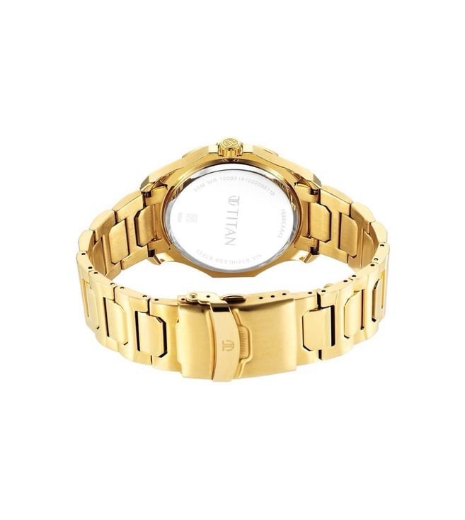 Titan Gold Analog Watch NT1688KM05 view 3