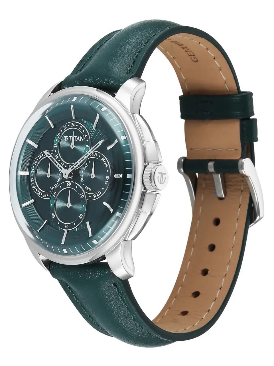 Titan Green Dial 90217SL02 view 2
