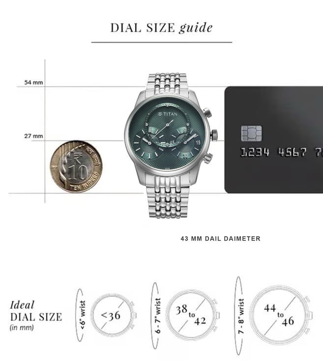 Titan Chronograph Watch 90179SM01 view 6
