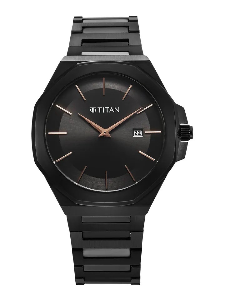 Titan Black Analog Watch 90219NM01 view 2