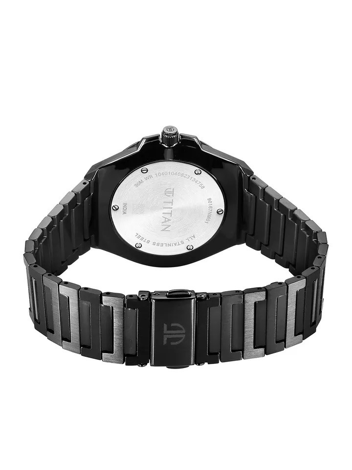 Titan Black Analog Watch 90219NM01 view 5