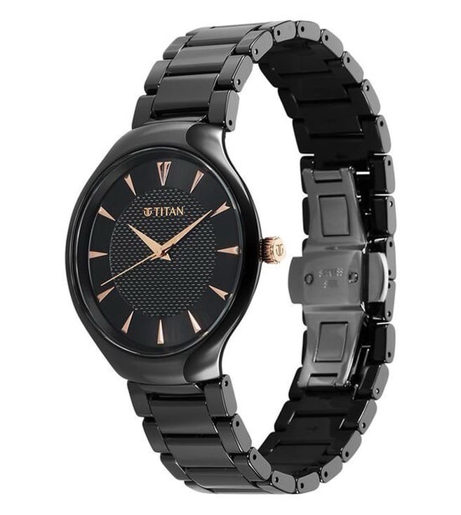 Titan Black Womens Watch 90014KC05 view 3