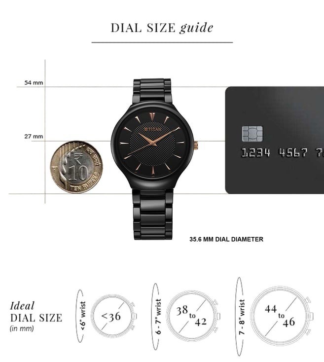 Titan Black Womens Watch 90014KC05 view 6