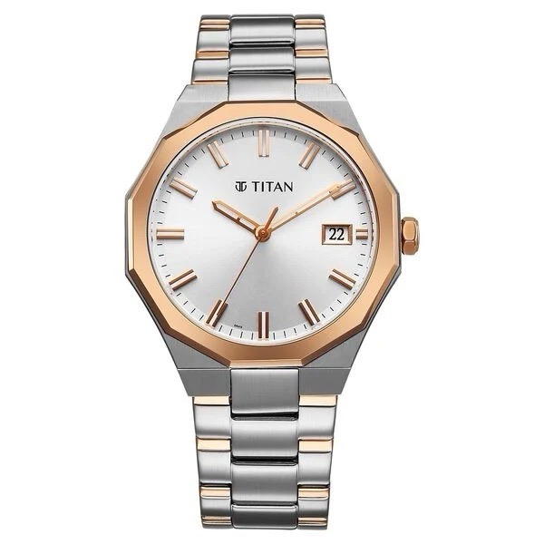Titan Octagonal Watch 90212KM01 view 2