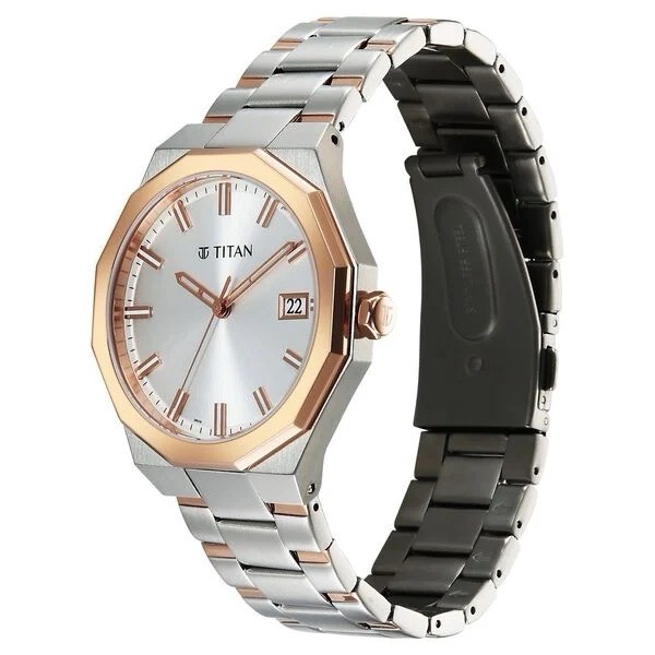 Titan Octagonal Watch 90212KM01 view 3