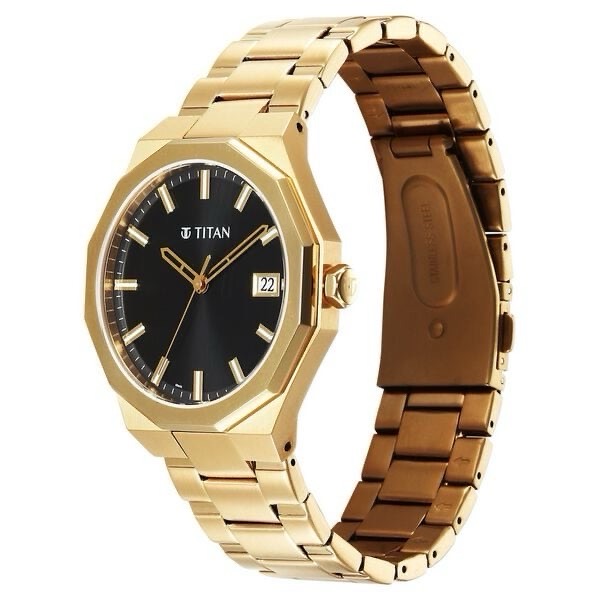 Titan Mens Gold Watch view 2