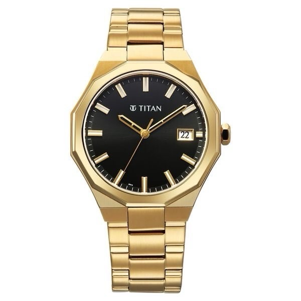 Titan Mens Gold Watch view 3