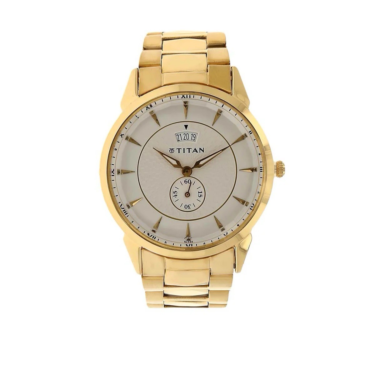 Titan Gold Stainless Steel Watch 1521YM01 view 2