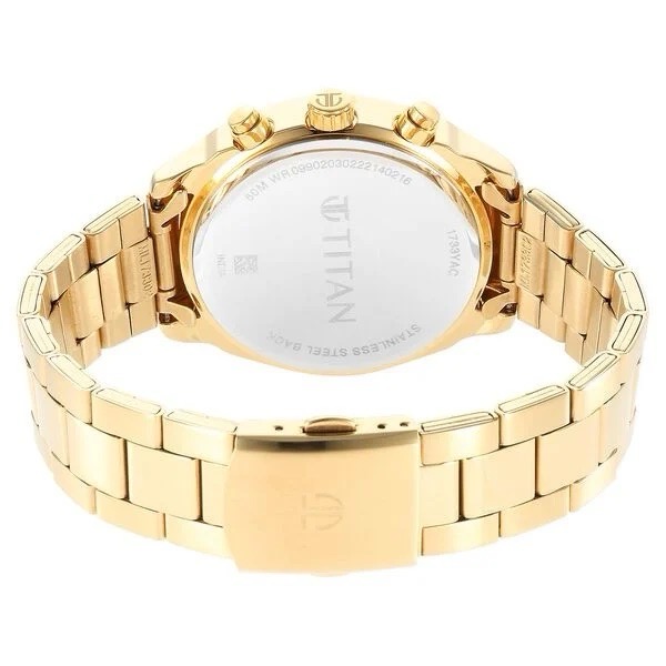Titan Gold Chronograph Watch 1733YM01 view 3