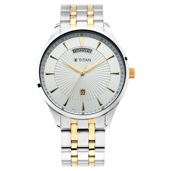 Titan Steel & Gold Men’s Watch 90127BM01 view 2