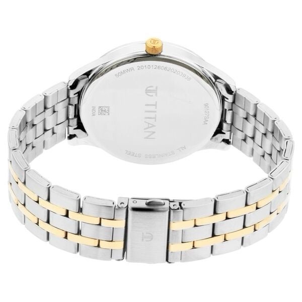 Titan Steel & Gold Men’s Watch 90127BM01 view 4