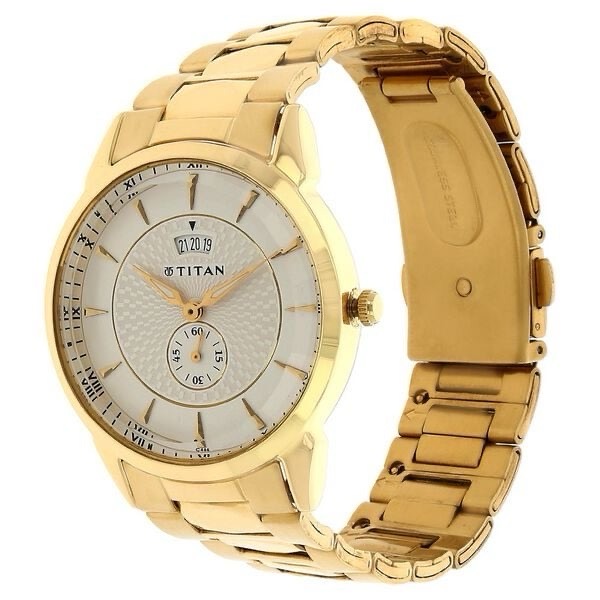 Titan Gold Plated Watch NT1521YM01 view 2