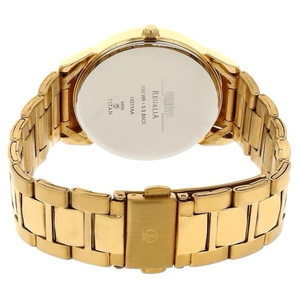 Titan Gold Plated Watch NT1521YM01 view 4