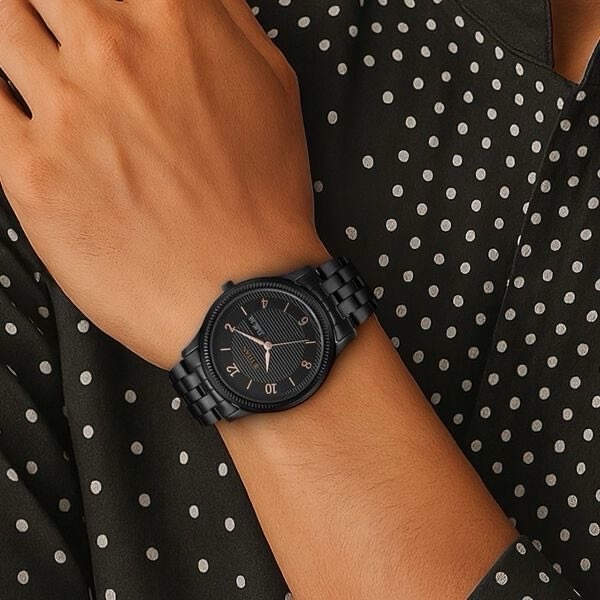 Titan Mens Black Analog Watch NT1824NM01 view 5