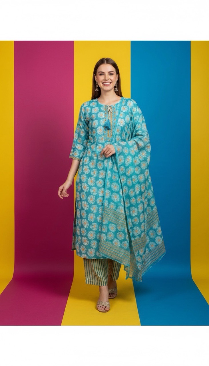 Reyon Kurti Set view 2