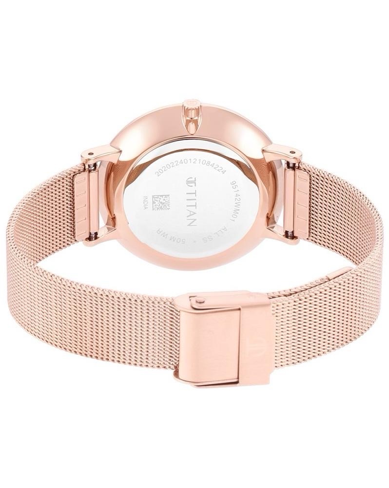 Titan Womens Mesh Watch NT95142WM01 view 4